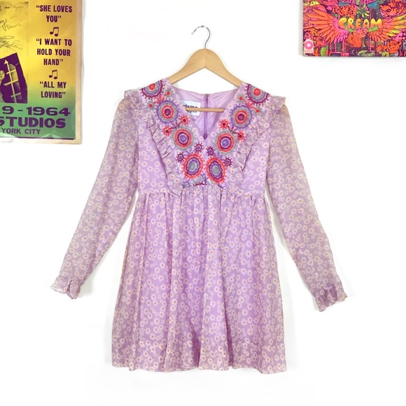 Vintage Dresses & Skirts - SOLD🦋Vintage 1960s mod micro mini babydoll dress
